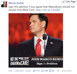 Rubio Facebook Ad