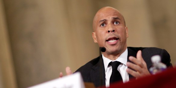 Senator Booker testifies to the Senate Judiciary Committee during the second day of confirmation hearings on Senator Sessions' nomination to be U.S. attorney general in Washington.